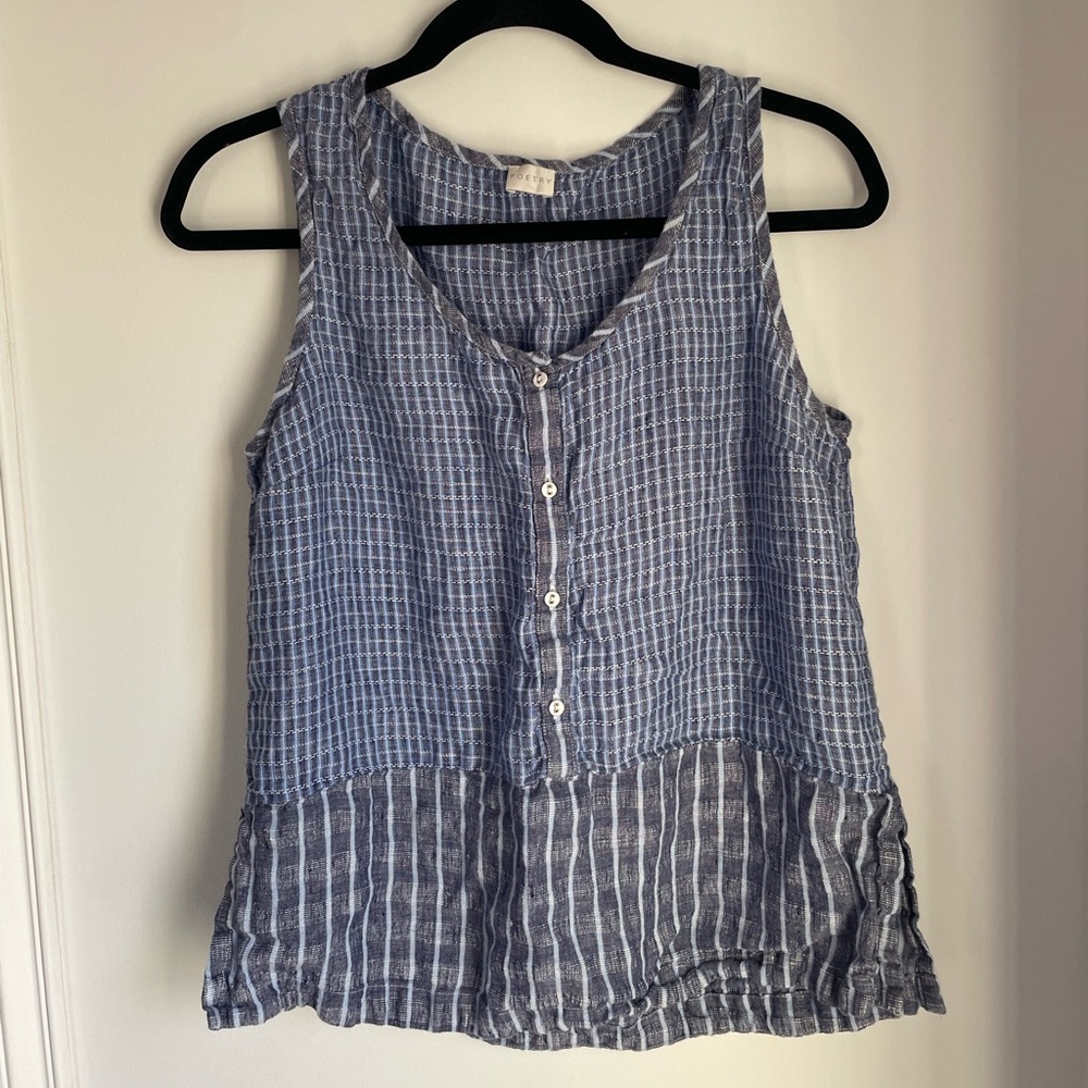 Poetry tank top sz 10 blue gingham